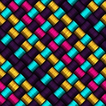 Seamless rope weave pattern Stock Illustration