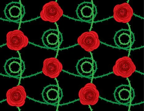 Seamless rose pattern イラスト素材
