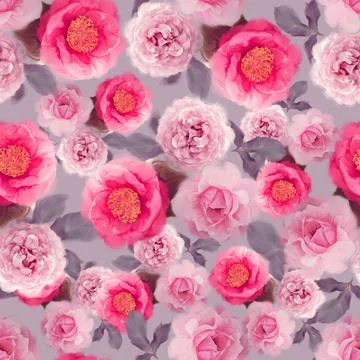Seamless rose pattern seamless rose pattern . Endless texture for your des... Stock Photos