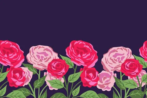 Seamless roses background Stock Illustration