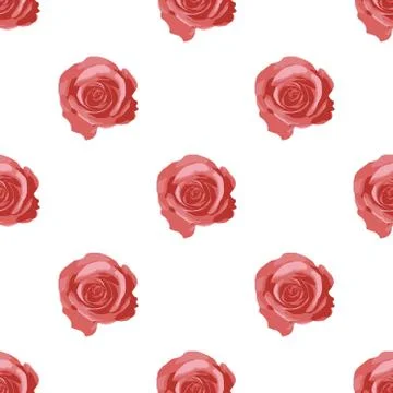 Seamless roses pattern. 스톡 일러스트
