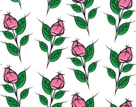 Seamless Roses Pattern Illustrazione stock