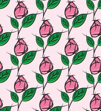 Seamless Roses Pattern Illustrazione stock