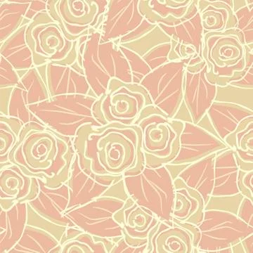 Seamless roses pattern Stock Illustration