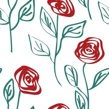Seamless roses pattern. Vector floral background vector Stock Illustration