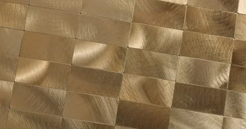 Seamless Rotating Brass Tile Texture Loop. 스톡 동영상 315033794