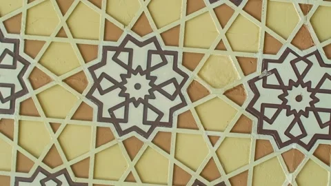 Seamless rotating loop of an intricate geometric Islamic art pattern featur.. Stock Footage 343512329