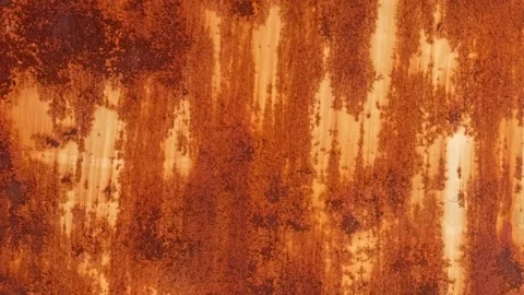 Seamless rotating loop of a weathered rusty metal surface texture, featurin.. Stock Footage 343513625