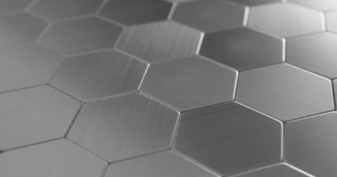 Seamless Rotating Metallic Hexagon Texture Backgroun Loop Stock Footage 315042481