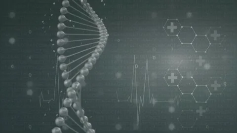Seamless Rotation: Dynamic DNA Molecule Stock Footage 274937299