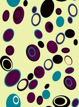 Seamless round bubbles pattern. Colored circles. Fabric print. Stock Illustration