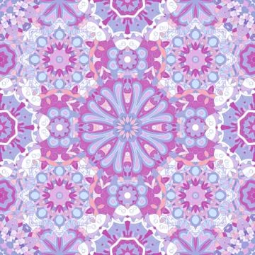 Seamless round pattern for printing on fabric or paper Illustrazione stock