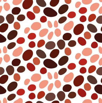 Seamless round stone pattern in burgundy style Stock Illustration