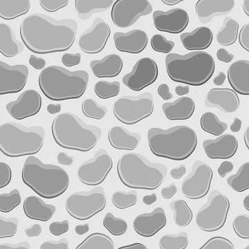 Seamless round stone pattern in gray style. Paving seamless pattern vector Stock Illustration