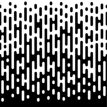 Seamless rounded lines halftone transition. Trendy abstract background. Illustrazione stock