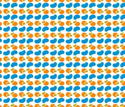 Seamless rounded pattern of abstract bubble style shapes with flowing curve.. Illustrazione stock