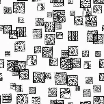 Seamless rounded pattern in the style of Maya Stock Illustration