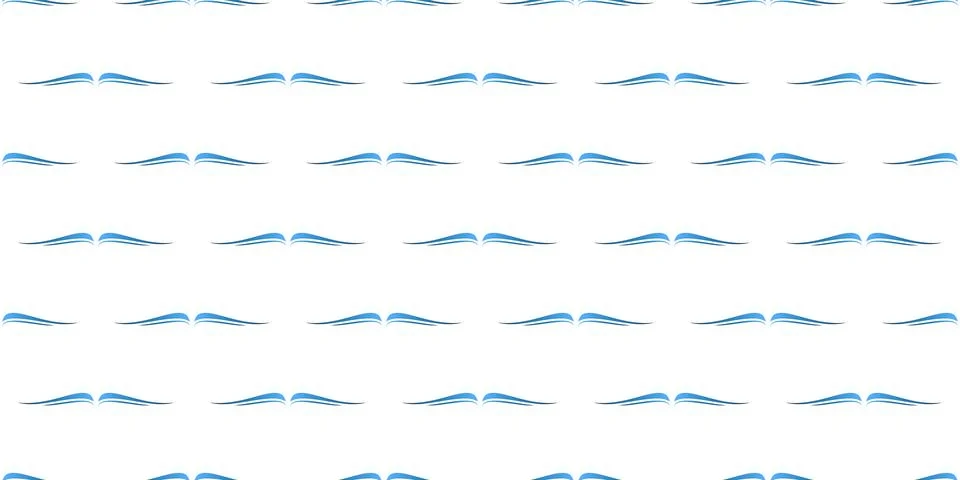 Seamless Rows of Simple Open Blue Books - Modern Style Texture on White Bac.. Stock Illustration