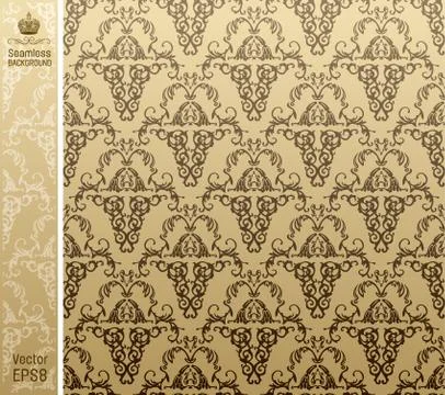 Seamless royal background floral Pattern Stock Illustration