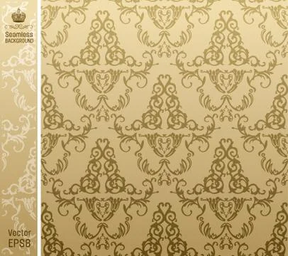 Seamless royal background flower Pattern Stock Illustration