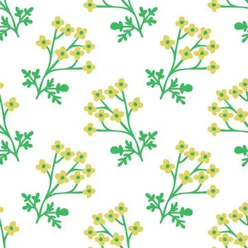 Seamless rue pattern Stock Illustration
