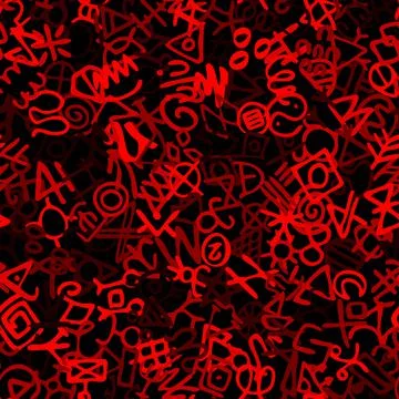 Seamless runic pattern. Endless background with Odins letters chaos Stock Illustration