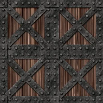 Seamless rusty bulkhead metal pattern Stock Illustration