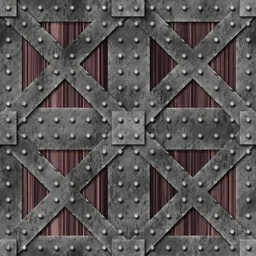 Seamless rusty bulkhead metal pattern Stock Illustration