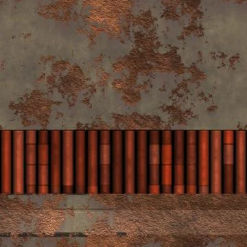 Seamless rusty bulkhead metal pattern Stock Illustration