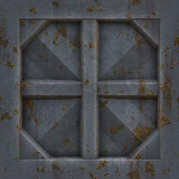 Seamless rusty bulkhead metal pattern Stock Illustration