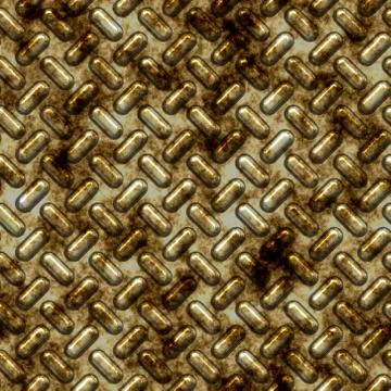 Seamless rusty bumped metal pattern Ilustração Stock