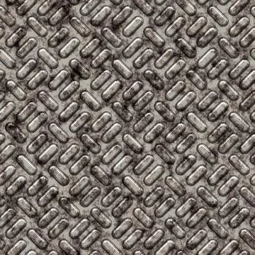 Seamless rusty bumped metal pattern Ilustração Stock