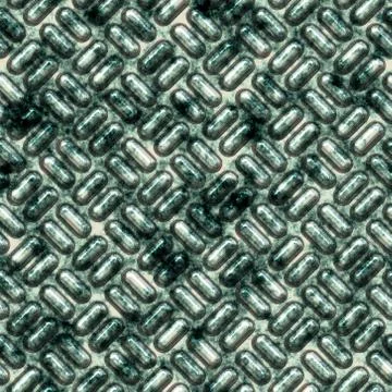 Seamless rusty bumped metal pattern Ilustração Stock