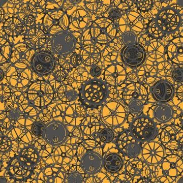 Seamless rusty cogwheel pattern. 스톡 일러스트