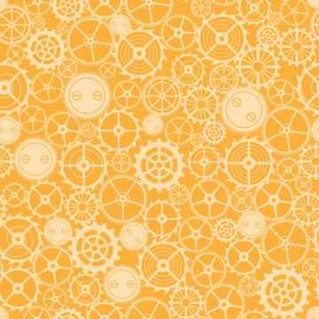 Seamless rusty cogwheel pattern. 스톡 일러스트