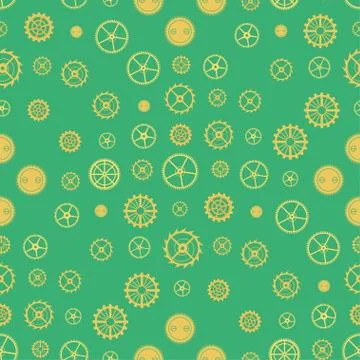 Seamless rusty cogwheel pattern 스톡 일러스트