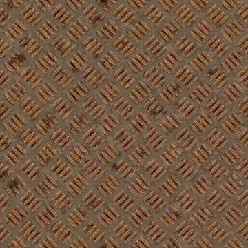 Seamless rusty diamond metal pattern Stock Illustration