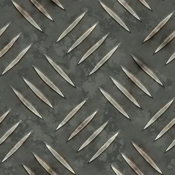 Seamless rusty diamond metal pattern Ilustração Stock