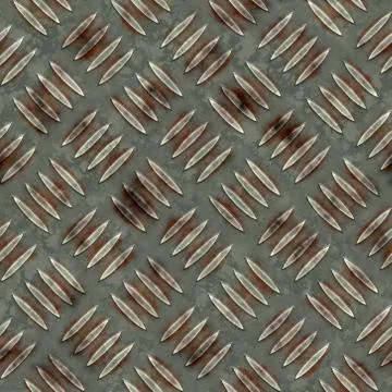Seamless rusty diamond metal pattern Stock Illustration