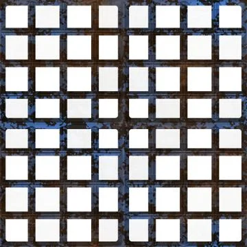 Seamless rusty metal grille Stock Illustration