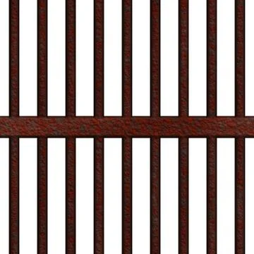 Seamless rusty metal grille Ilustración de archivo