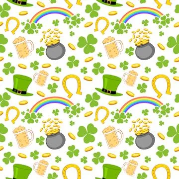 Seamless Saint Patricks Day Background Stock Illustration