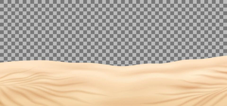 Seamless Sand Texture with Transparent Background Stock Illustration