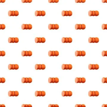 Seamless sausage pattern creating food backdrop Stock Illustration