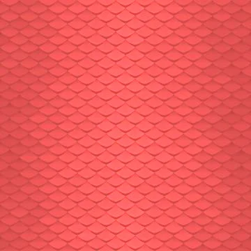 Seamless scale pattern. Abstract roof tiles background. Red squama texture Stock Illustration