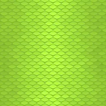 Seamless scale pattern. Abstract roof tiles background. Green squama texture Stock Illustration