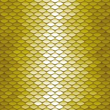 Seamless scale pattern. Abstract roof tiles background. Green squama texture Stock Illustration