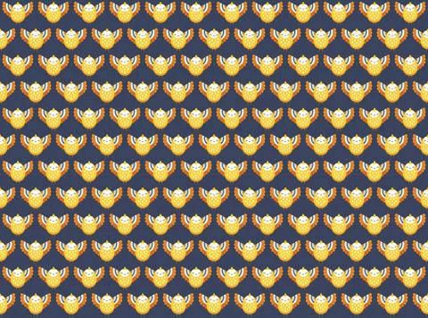 Seamless scandinavian pattern of multicolored owl bird Stock Illustration