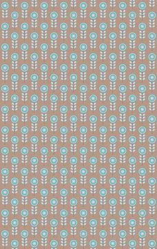 Seamless scandinavian pattern of multicolored spikelet flower Stock Illustration