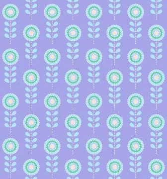 Seamless scandinavian pattern of multicolored spikelet flower Stock Illustration